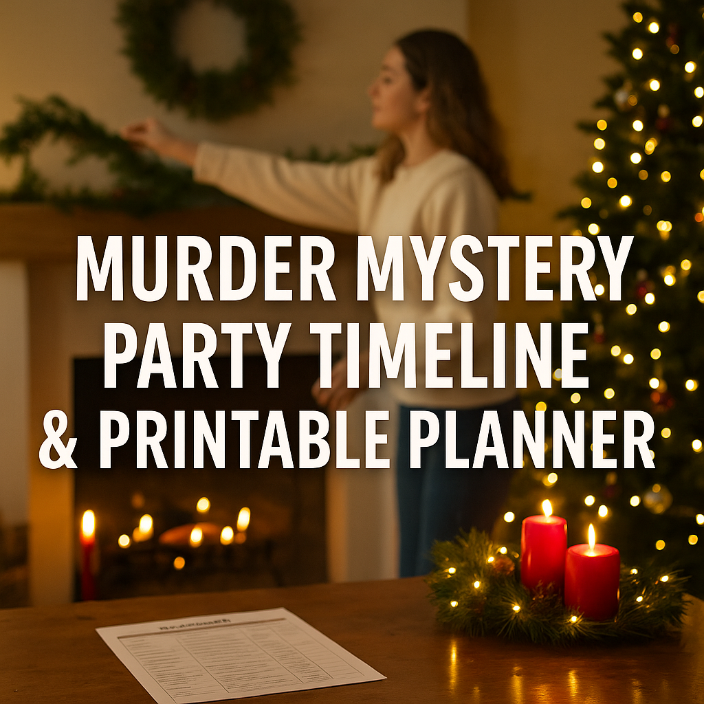 Murder Mystery Party Planning Timeline & Printable Planner